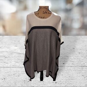 Calvin klein color block poncho/cape size XL